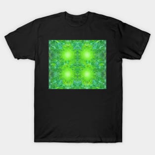 Green Aesthetic Fractal Pattern - Abstract Green Design T-Shirt